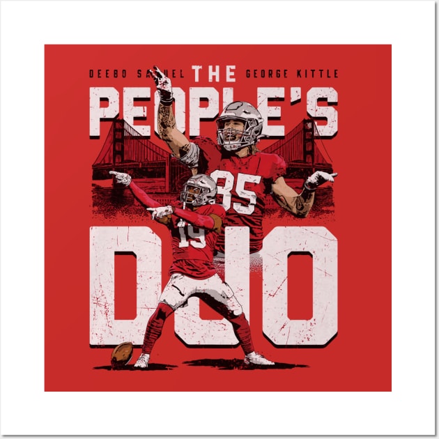 Deebo Samuel & George Kittle San Francisco Peoples Duo Wall Art by Chunta_Design